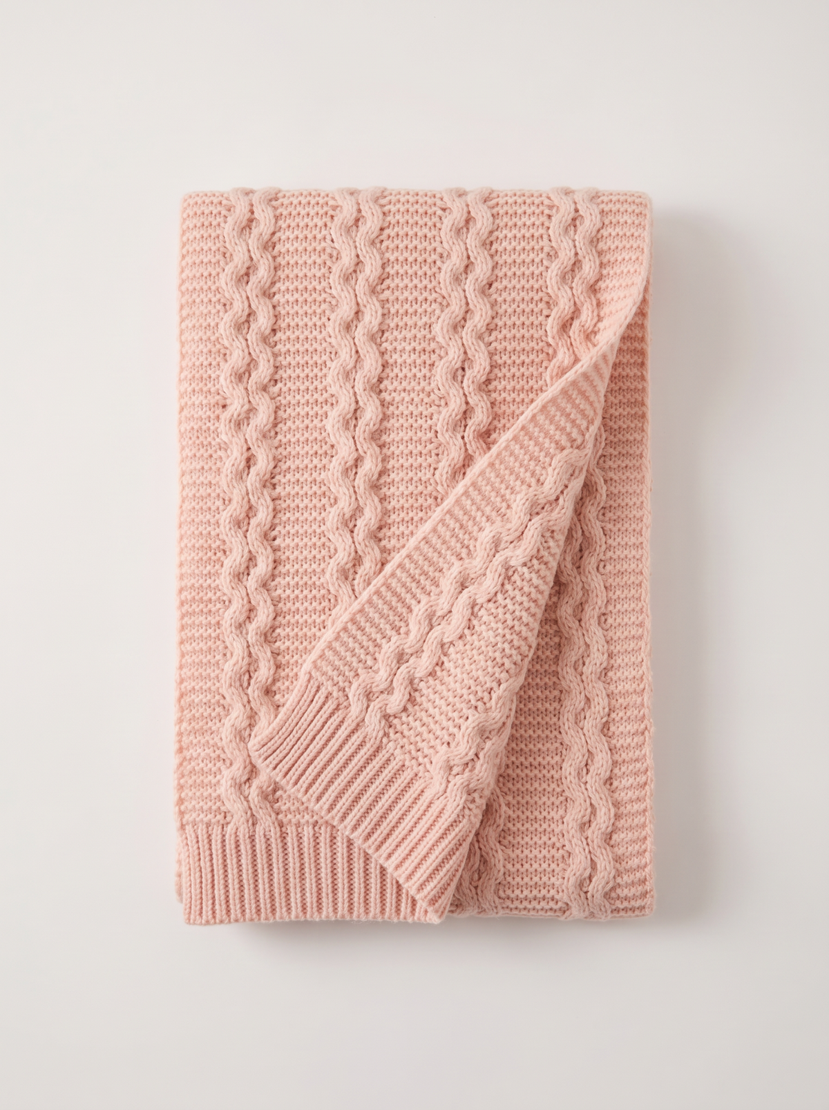 100% Wool Textured Knit Scarf