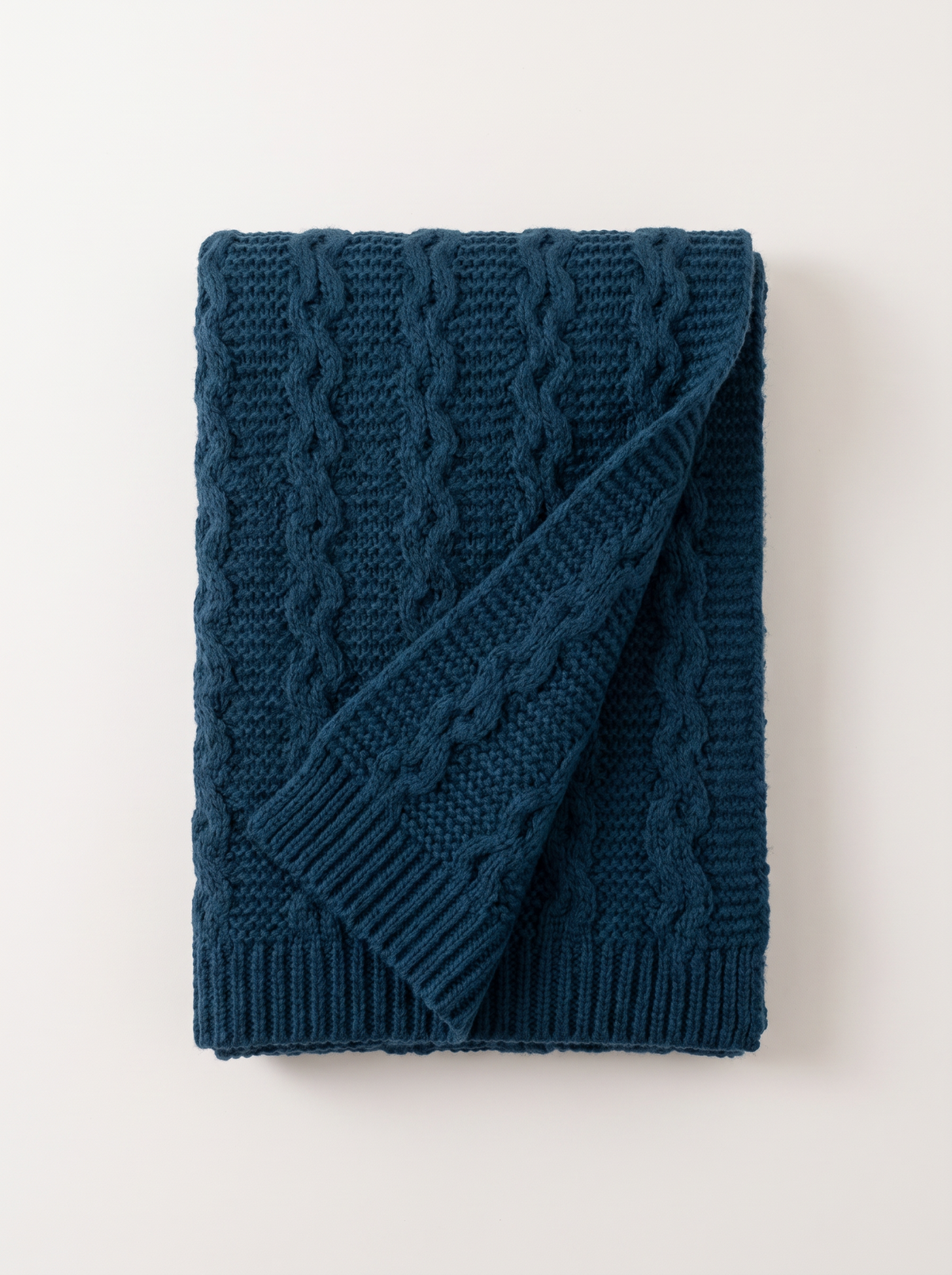 100% Wool Textured Knit Scarf