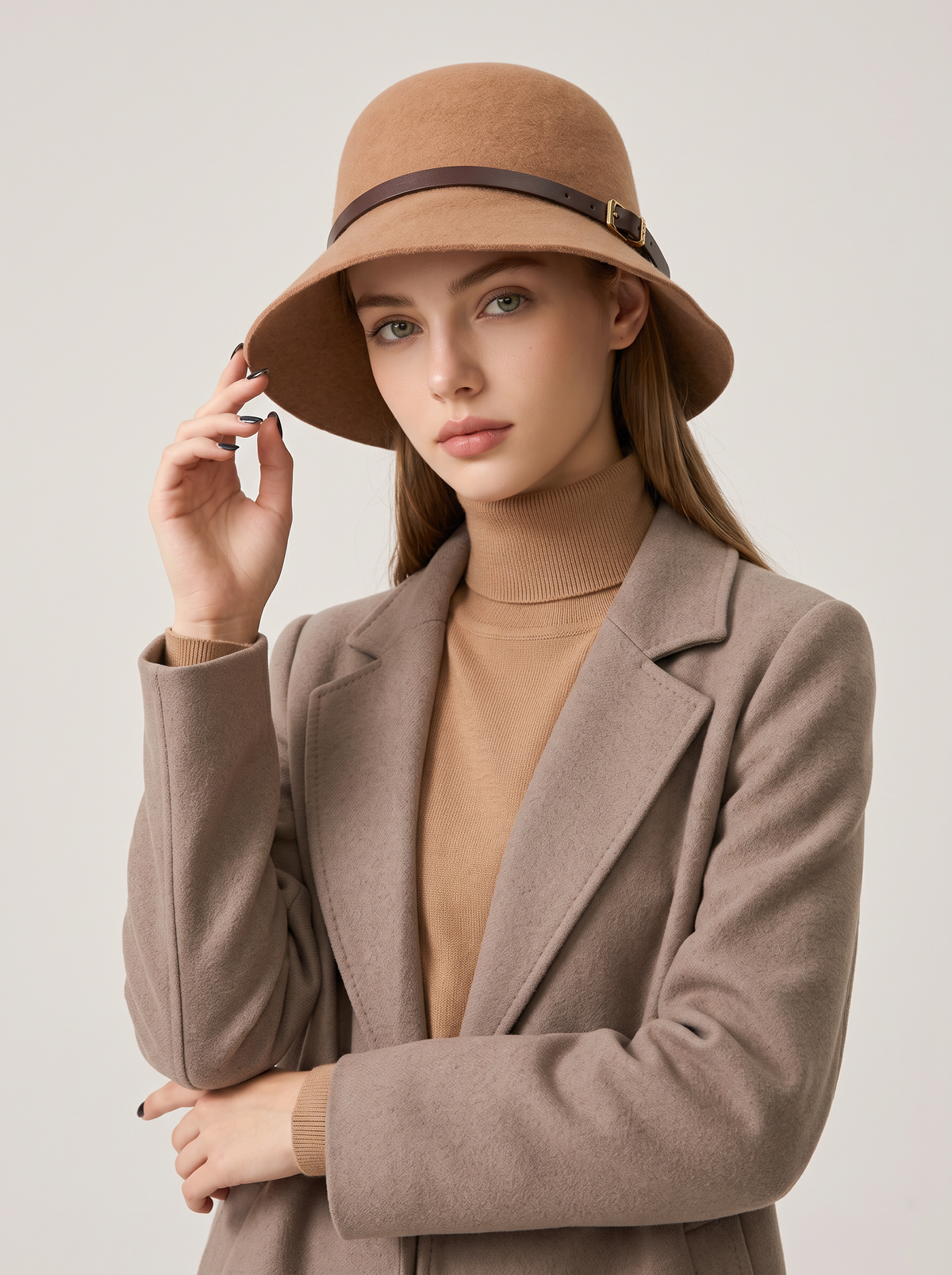 Belted Wool Bucket Hat