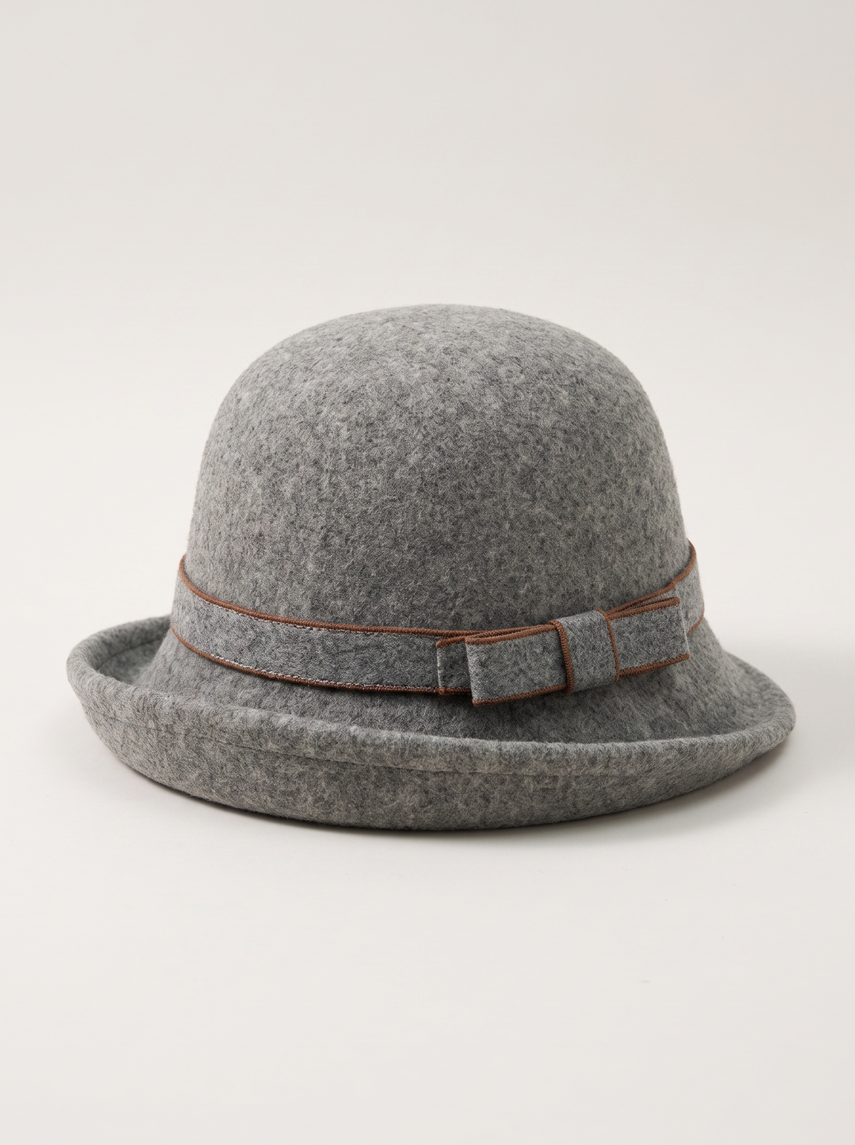 Two-Tone Bow Wool Bucket Hat