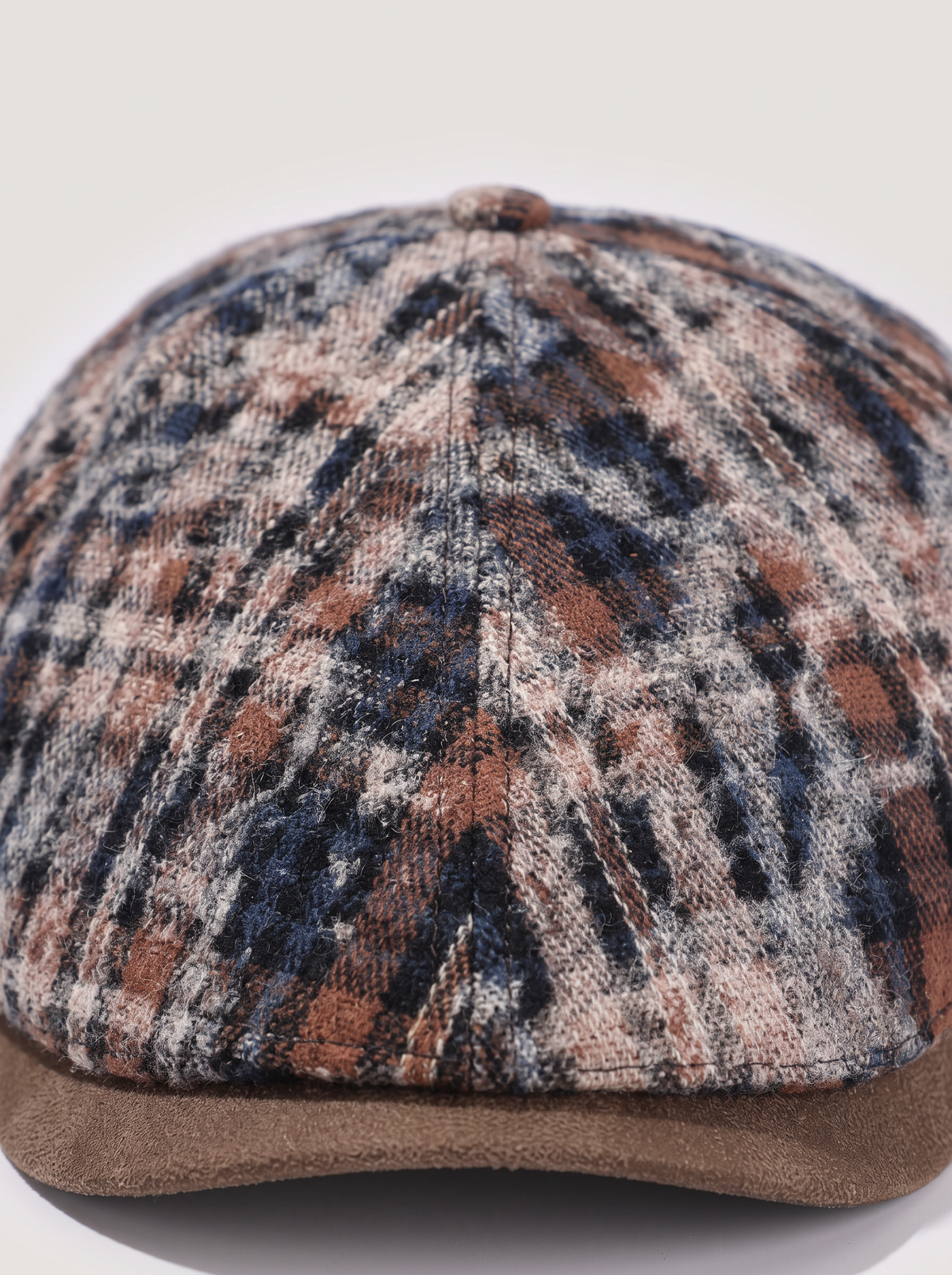 Tie-Dye Plaid Newsboy Cap