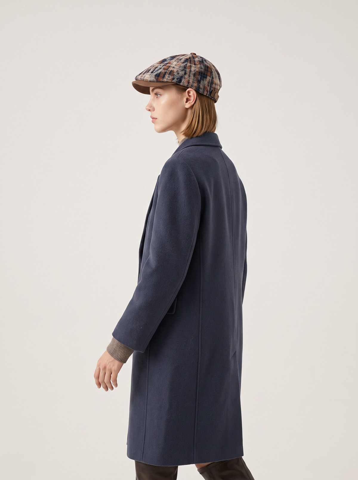 Tie-Dye Plaid Newsboy Cap