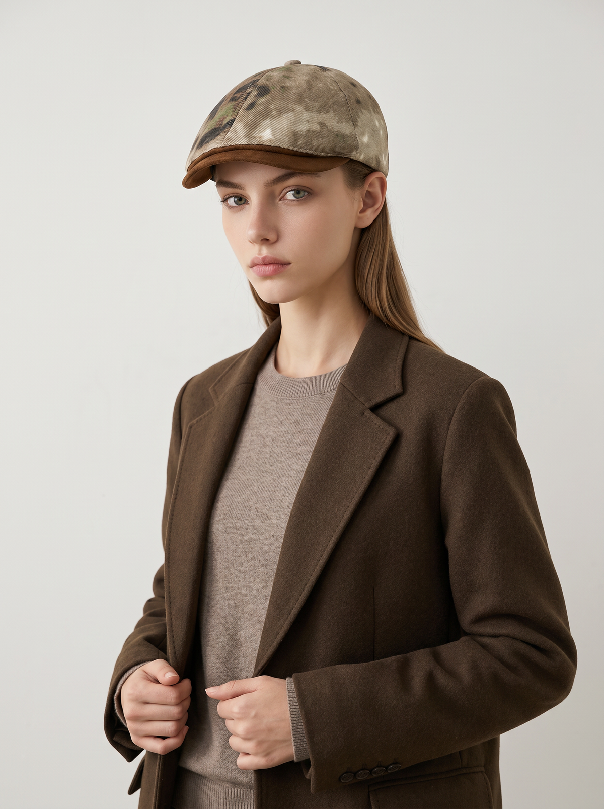 Camouflage Newsboy Cap
