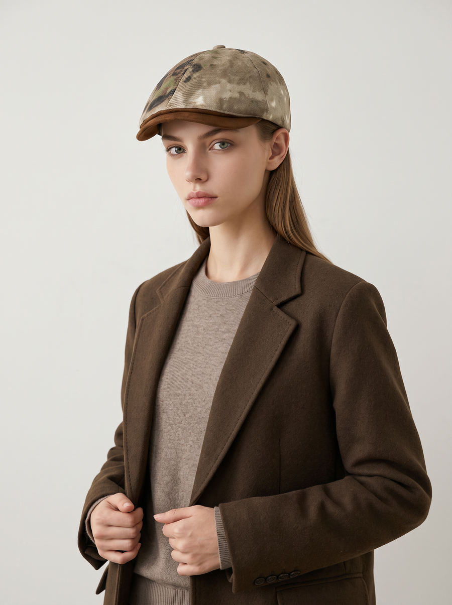 Camouflage Newsboy Cap