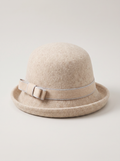 Two-Tone Bow Wool Bucket Hat