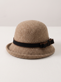 Two-Tone Bow Wool Bucket Hat
