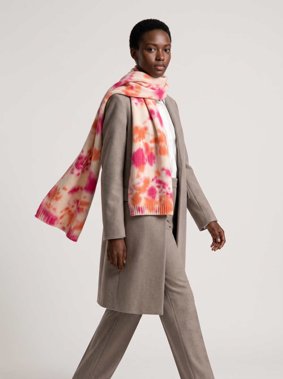100% Wool Ink-Wash Effect Scarf