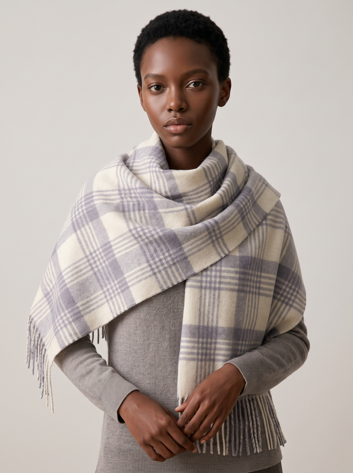 100% Wool Everyday Check Scarf