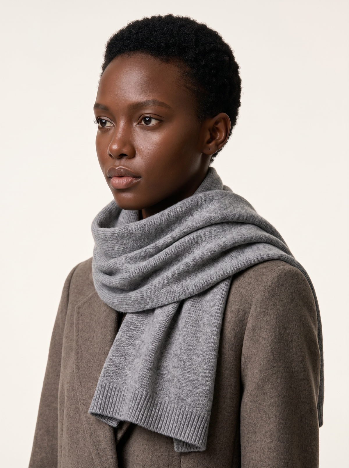 Rib-Knit Pure Wool Scarf