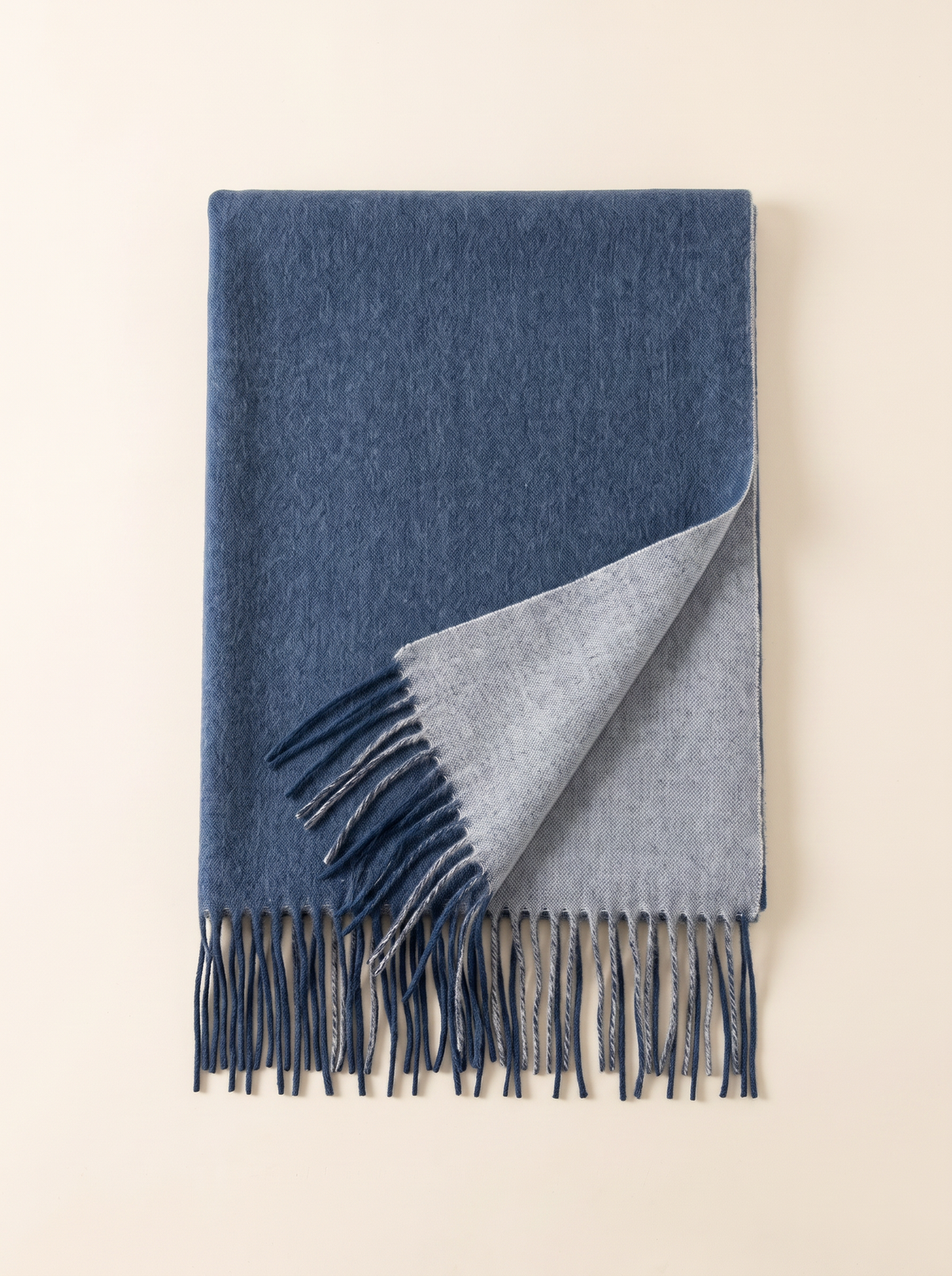 Reversible Two-Tone Wool Scarf