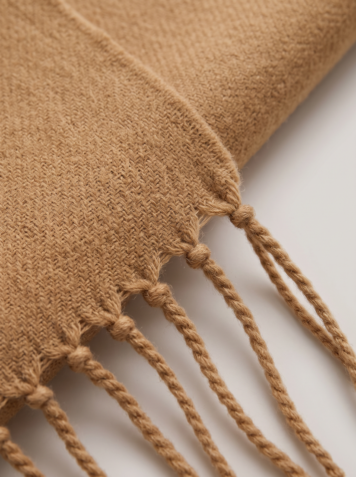 Wool-Blend Oversized Fringed Wrap — Brushed Winter Shawl
