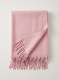 Wool-Blend Oversized Fringed Wrap — Brushed Winter Shawl