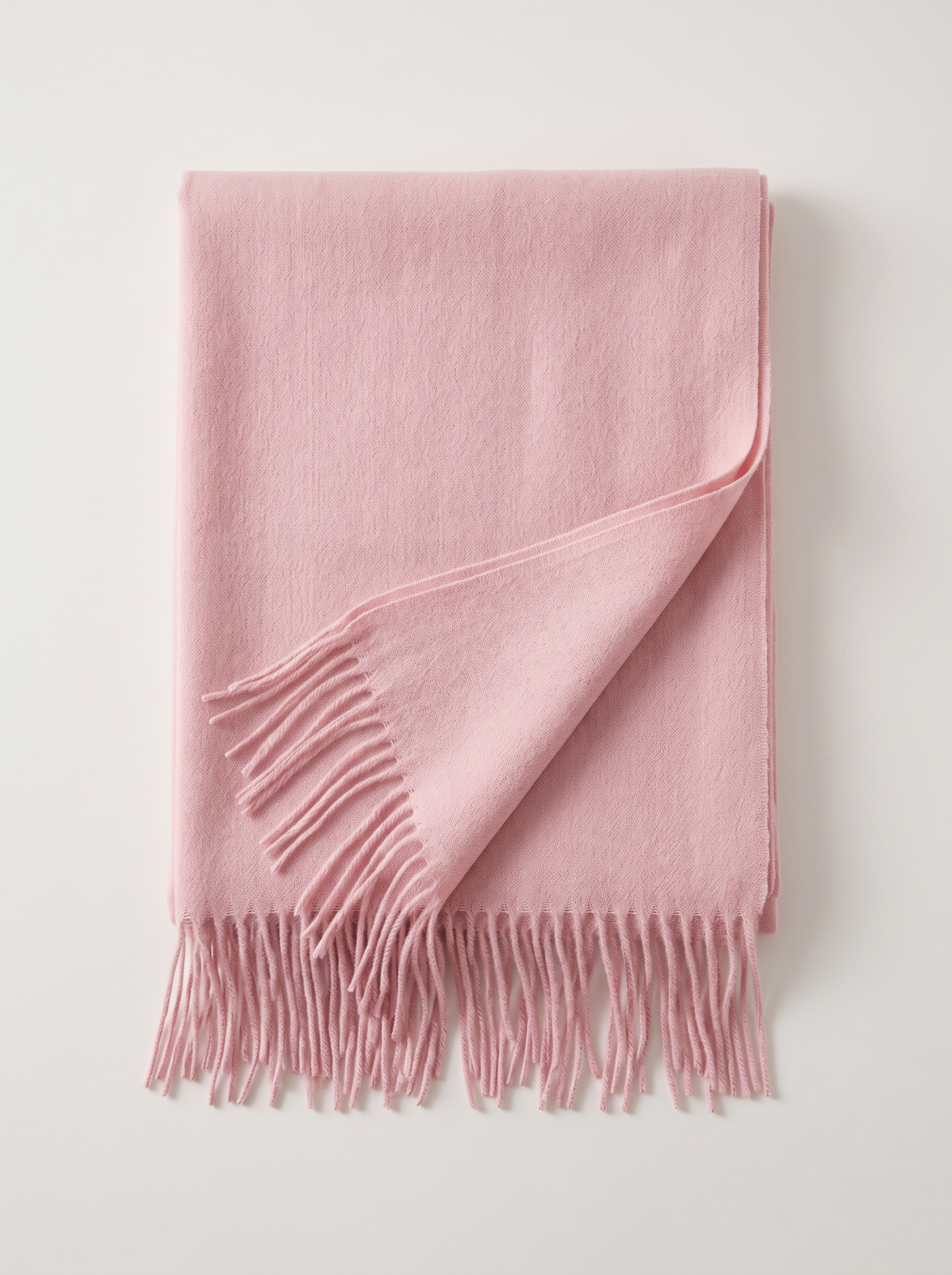 Wool-Blend Oversized Fringed Wrap — Brushed Winter Shawl