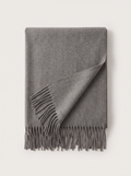 Wool-Blend Oversized Fringed Wrap — Brushed Winter Shawl