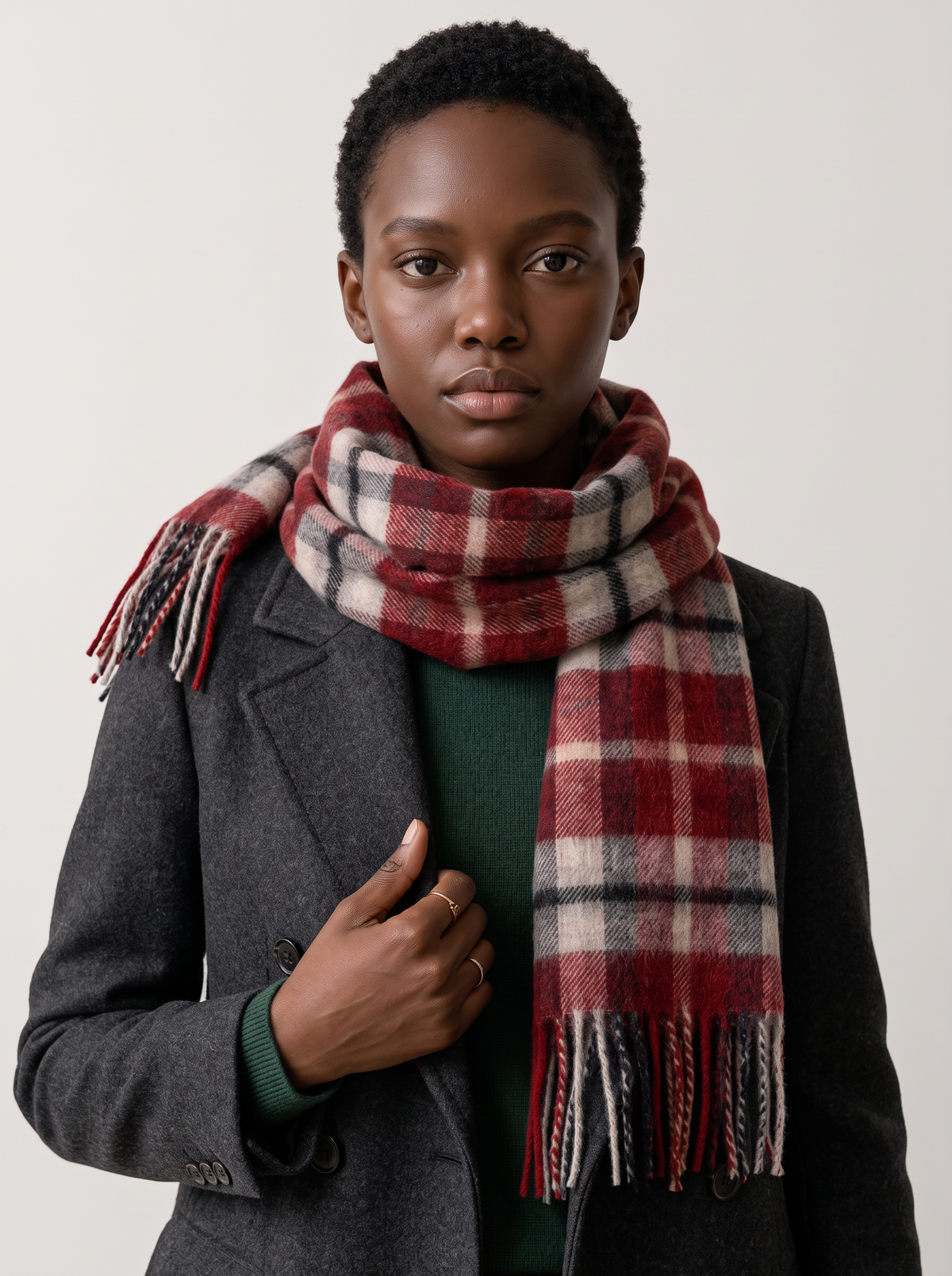 100% Wool Tartan Scarf
