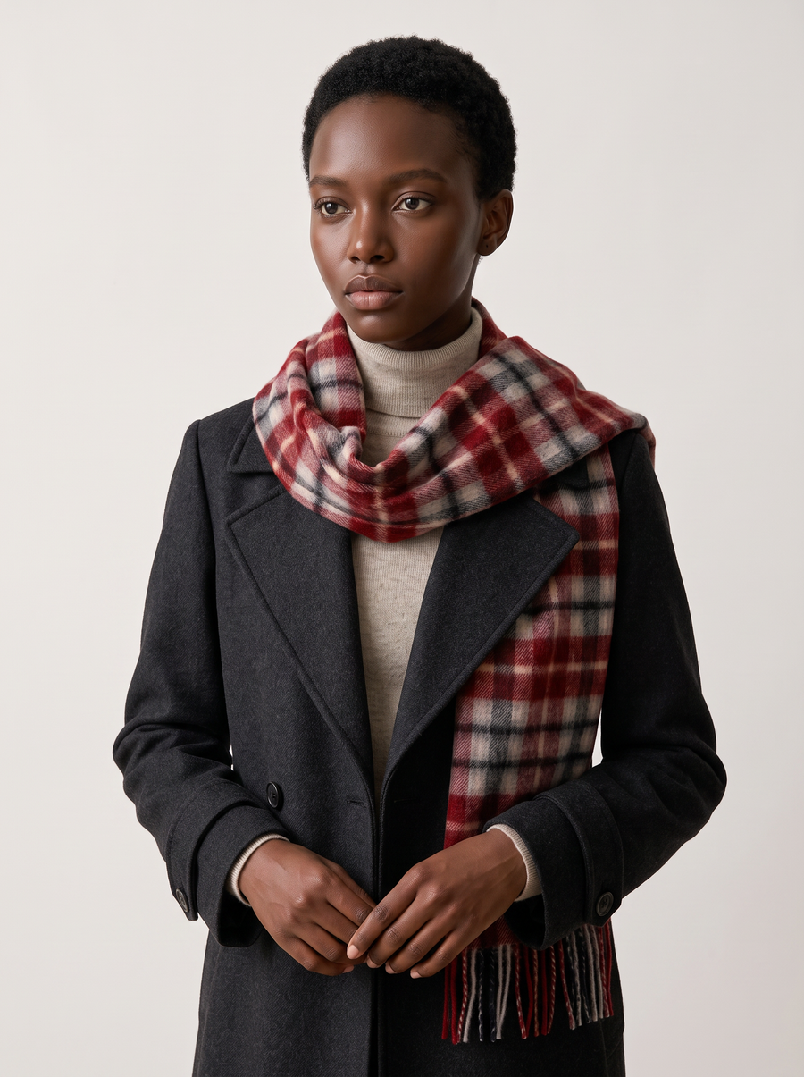 100% Wool Tartan Scarf