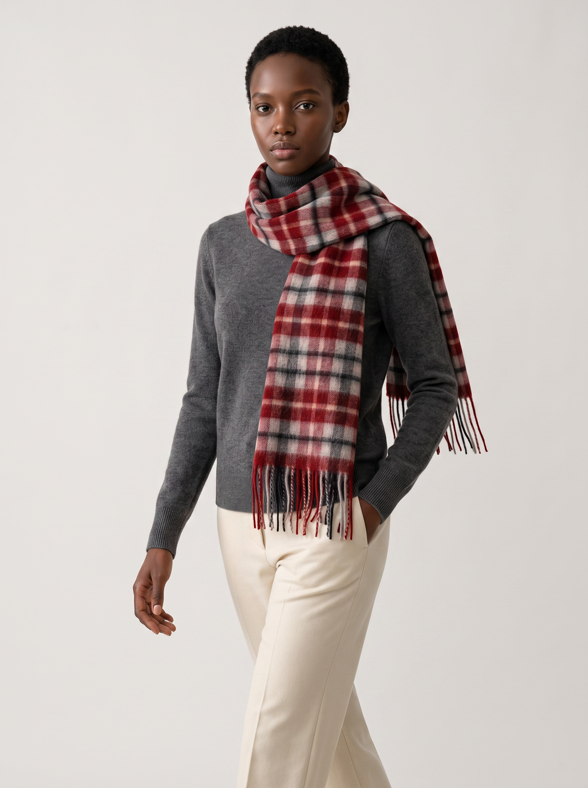 100% Wool Tartan Scarf