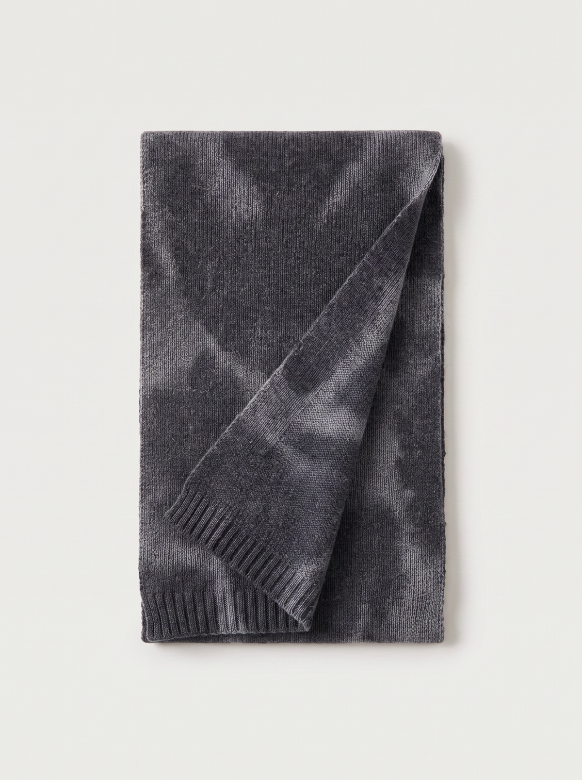 Painterly Colour 100% Wool Knit Scarf