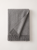 100% Australian Wool Fringed Scarf — Long Solid Wrap