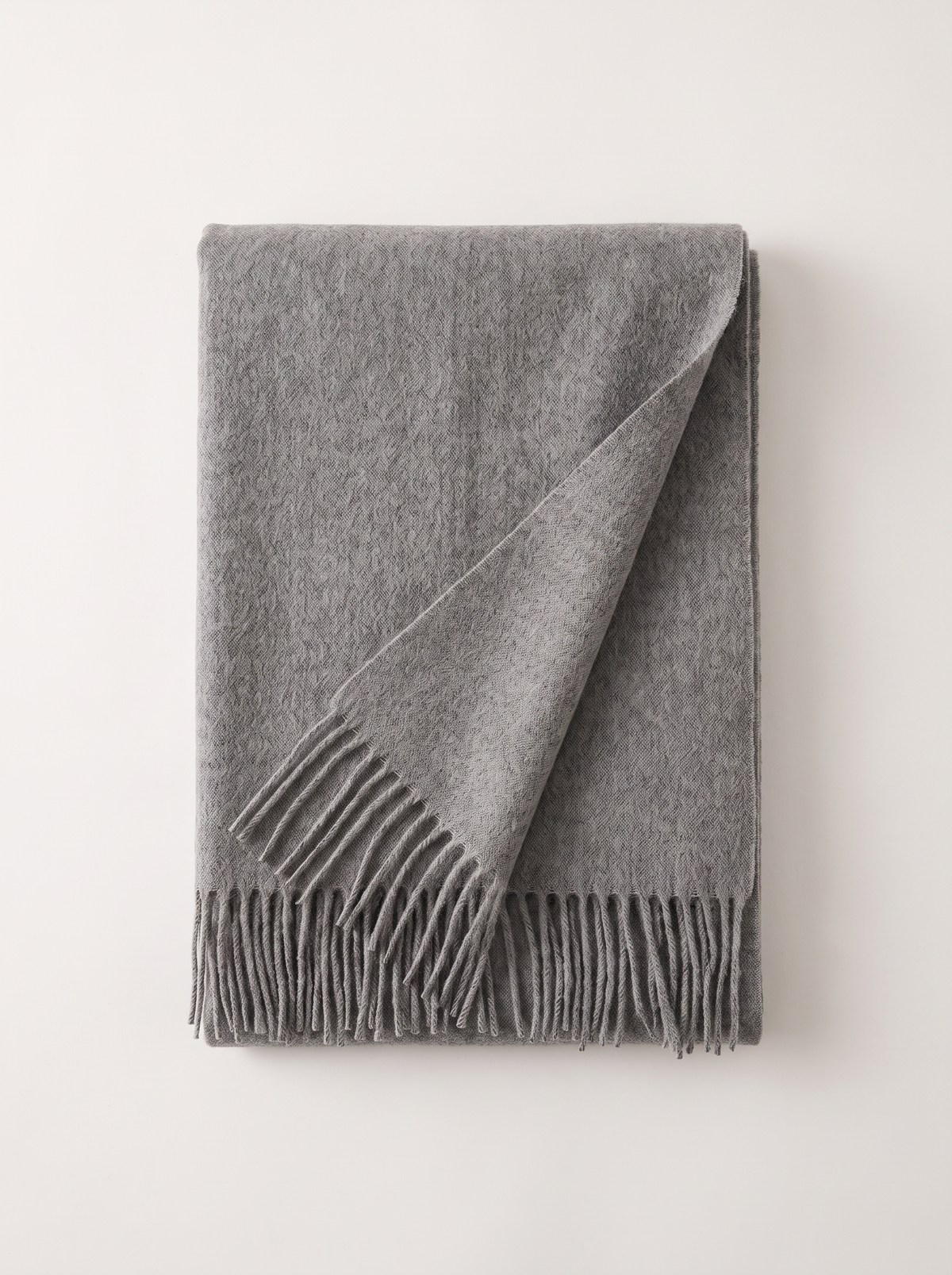 100% Australian Wool Fringed Scarf — Long Solid Wrap
