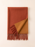 Reversible Two-Tone Wool Scarf