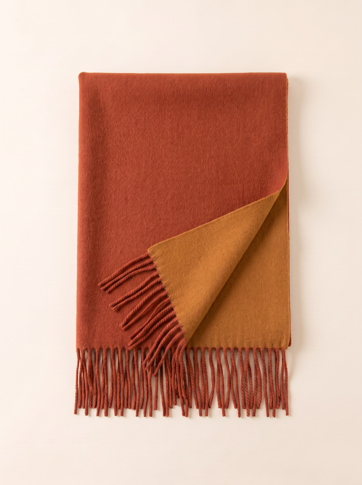 Reversible Two-Tone Wool Scarf
