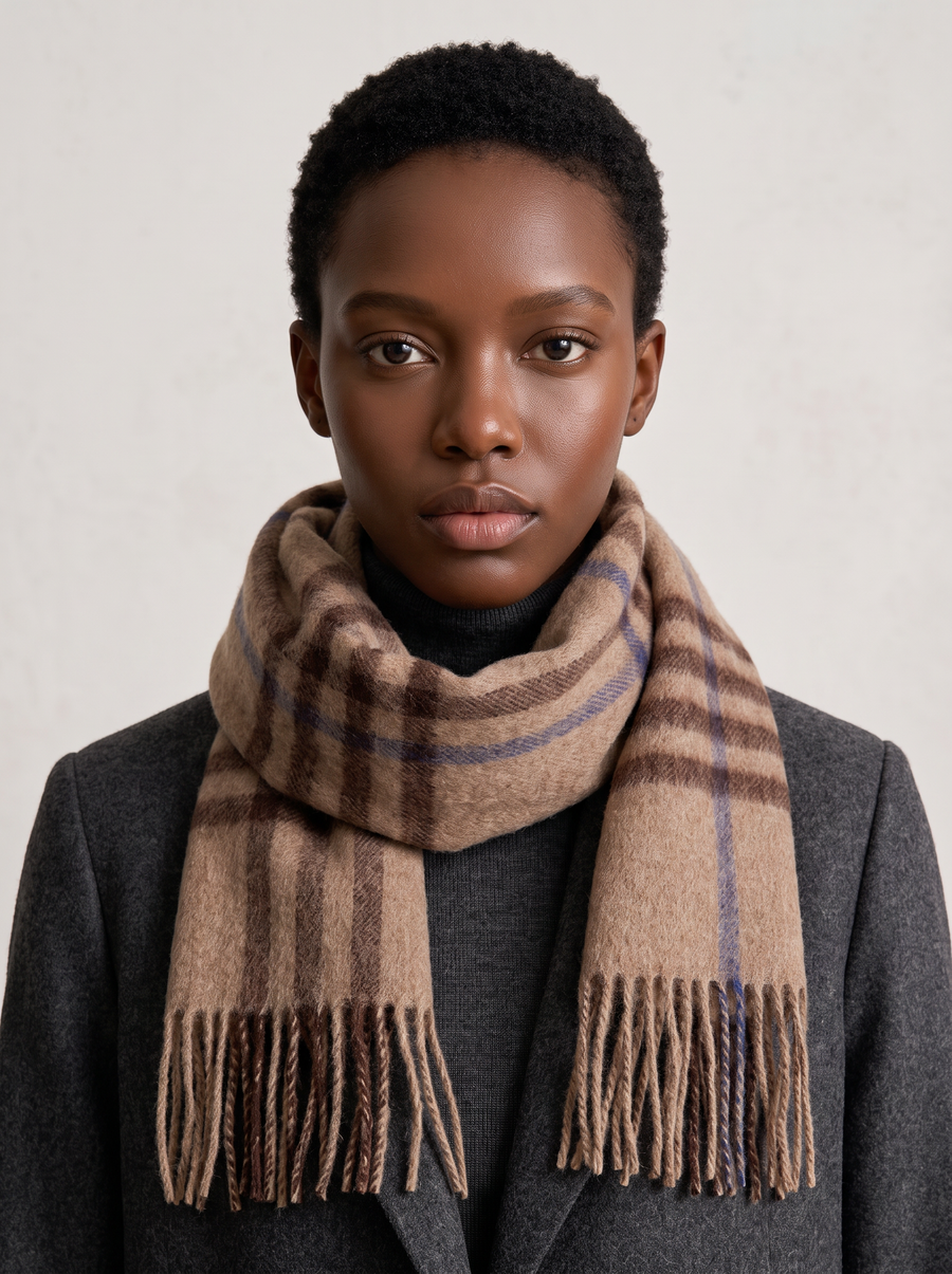 100% Wool Tonal Stripe Scarf