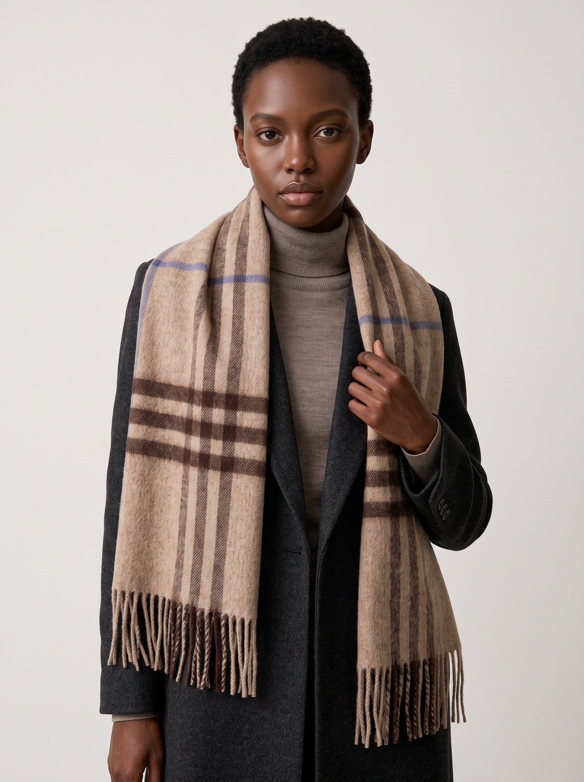 100% Wool Tonal Stripe Scarf
