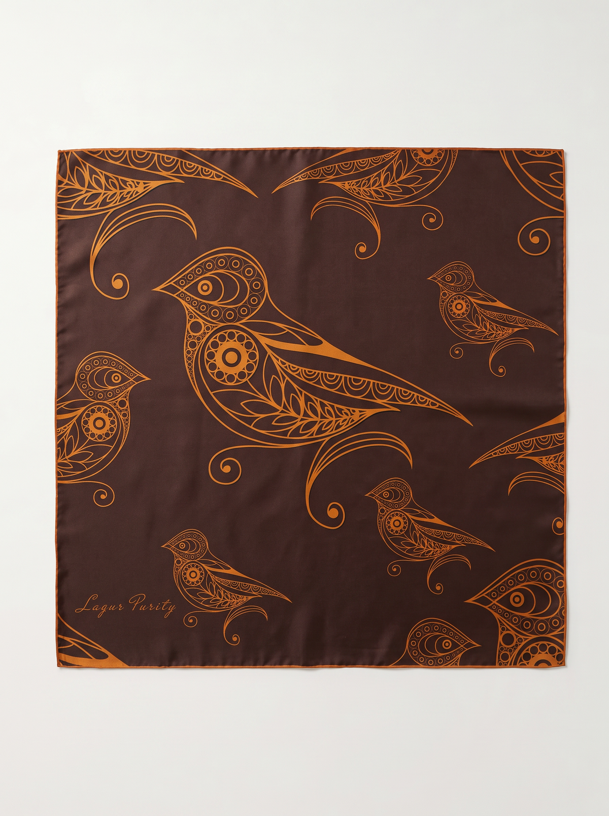 "Golden Finch Whispers" 100% Mulberry Silk Scarf