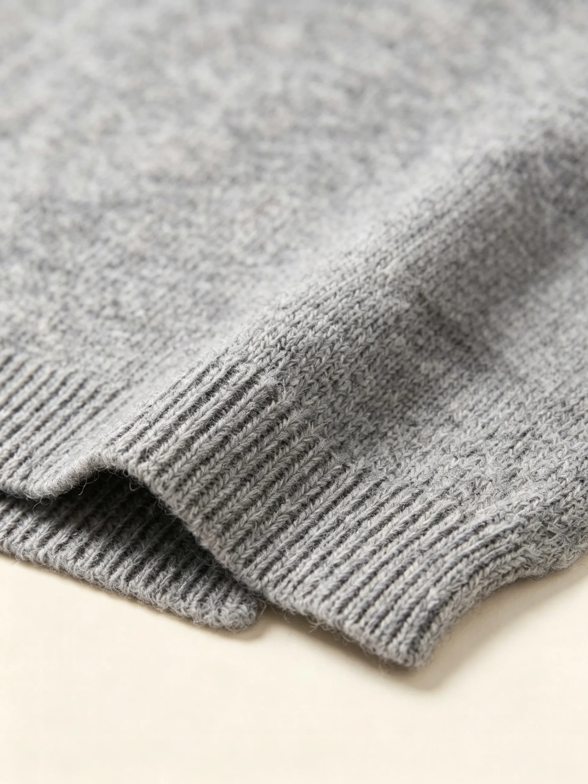Rib-Knit Pure Wool Scarf