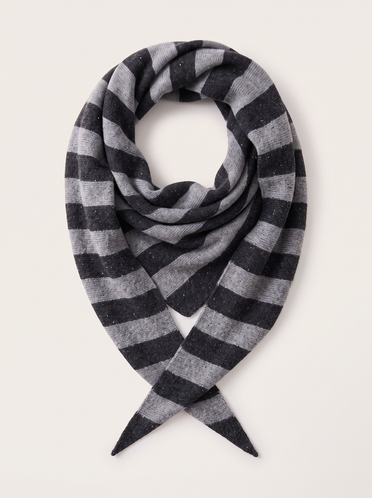 "Oversized Comfort" Dotted 100% Wool Triangle Wrap