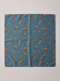 "Vintage Pansy" Floral 100% Mulberry Silk Scarf