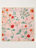 "Fruit of Life" Strawberry 100% Mulberry Silk Scarf