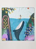 "Ocean Reverie" 100% Mulberry Silk Scarf