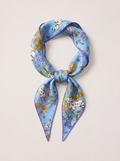 "Floral Reverie" Hand-Painted 100% Mulberry Silk Triangle Scarf