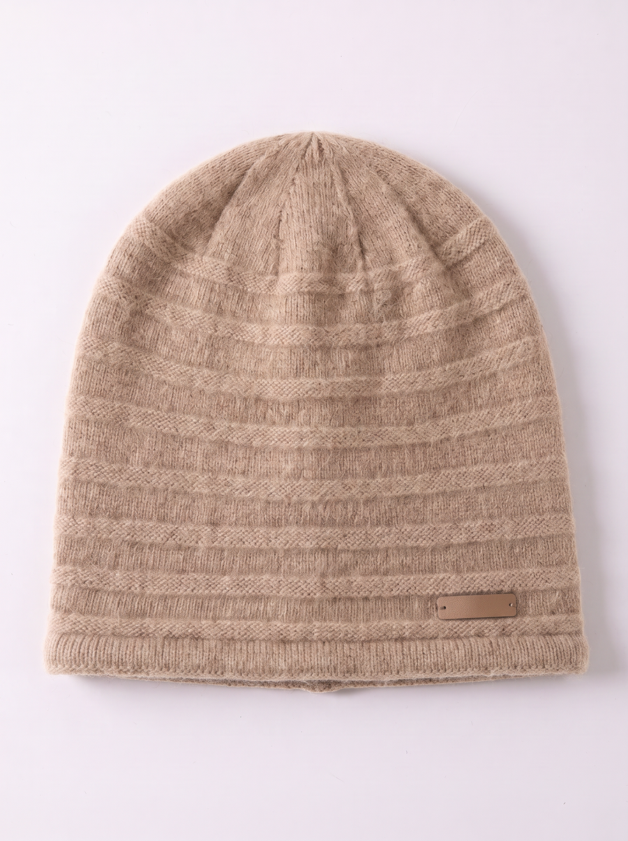 "Alpine Comfort" 100% Cashmere Ribbed Beanie