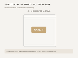 Horizontal multi-colour UV print example.